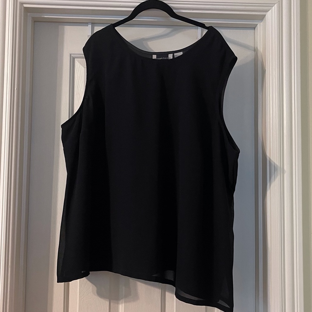 Maggie Barnes plus size black tank top